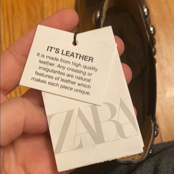 NWT Zara leather booties with studs! - Picture 7 of 8